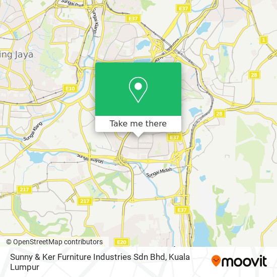 Peta Sunny & Ker Furniture Industries Sdn Bhd