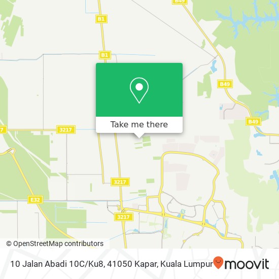 Peta 10 Jalan Abadi 10C / Ku8, 41050 Kapar