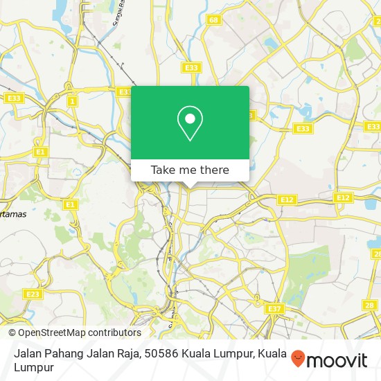 Peta Jalan Pahang Jalan Raja, 50586 Kuala Lumpur