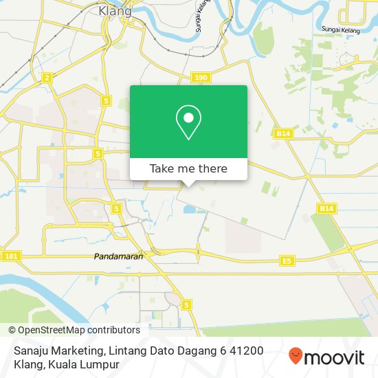 Peta Sanaju Marketing, Lintang Dato Dagang 6 41200 Klang