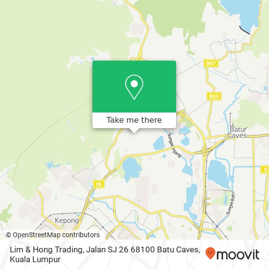 Lim & Hong Trading, Jalan SJ 26 68100 Batu Caves map