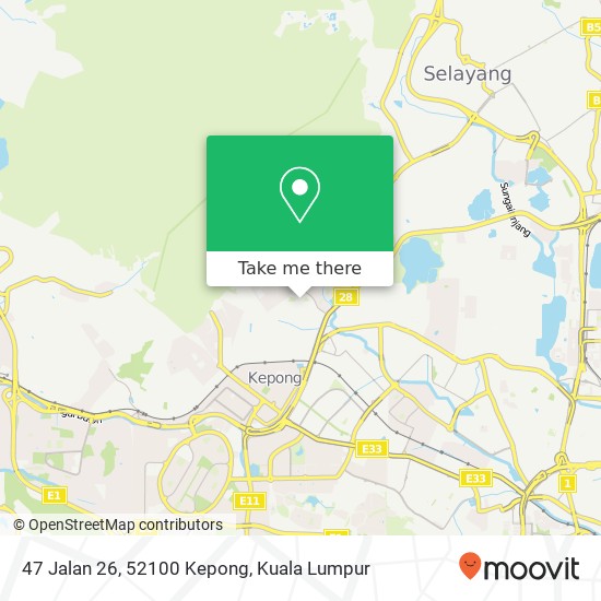 47 Jalan 26, 52100 Kepong map