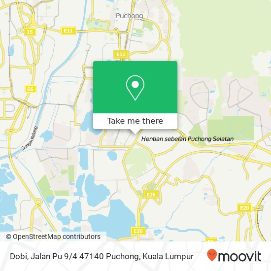 Peta Dobi, Jalan Pu 9 / 4 47140 Puchong