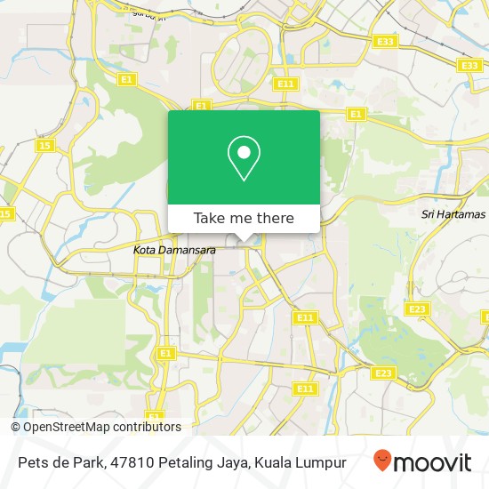 Pets de Park, 47810 Petaling Jaya map