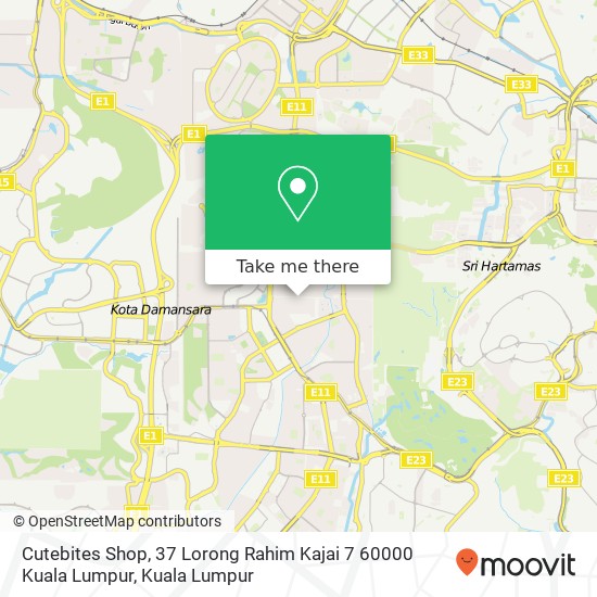 Peta Cutebites Shop, 37 Lorong Rahim Kajai 7 60000 Kuala Lumpur