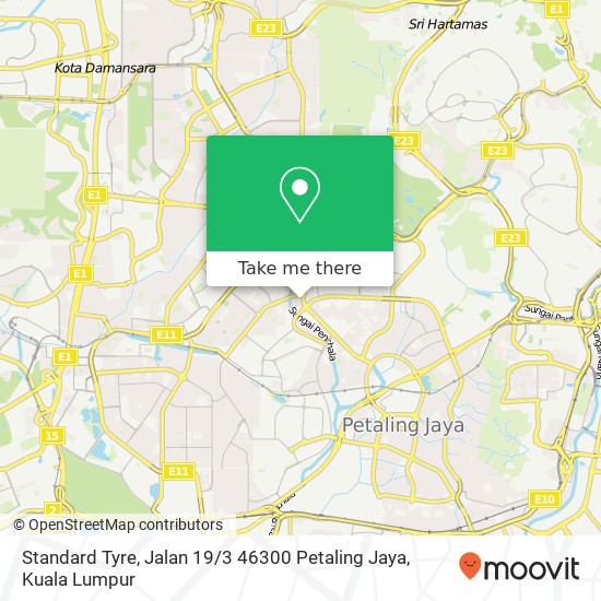 Standard Tyre, Jalan 19 / 3 46300 Petaling Jaya map