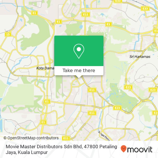 Movie Master Distributors Sdn Bhd, 47800 Petaling Jaya map