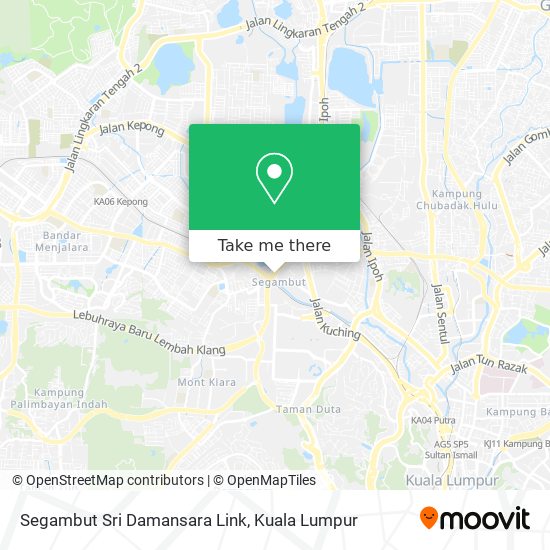 Segambut Sri Damansara Link map
