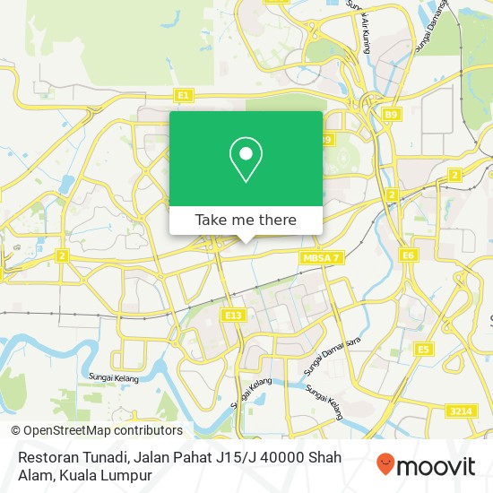 Restoran Tunadi, Jalan Pahat J15 / J 40000 Shah Alam map