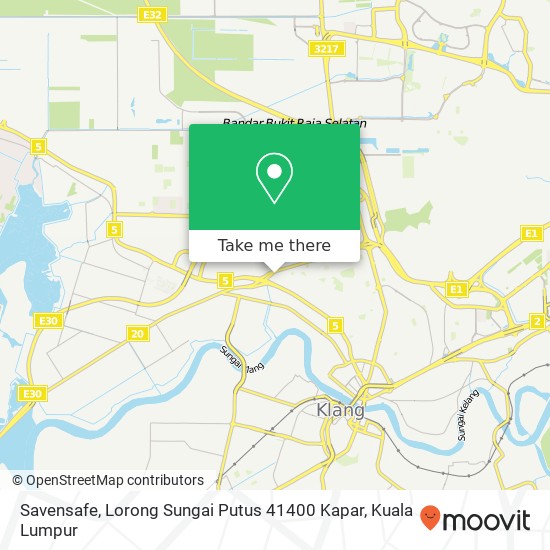 Savensafe, Lorong Sungai Putus 41400 Kapar map