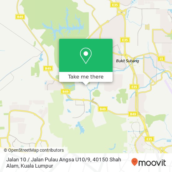 Jalan 10 / Jalan Pulau Angsa U10 / 9, 40150 Shah Alam map