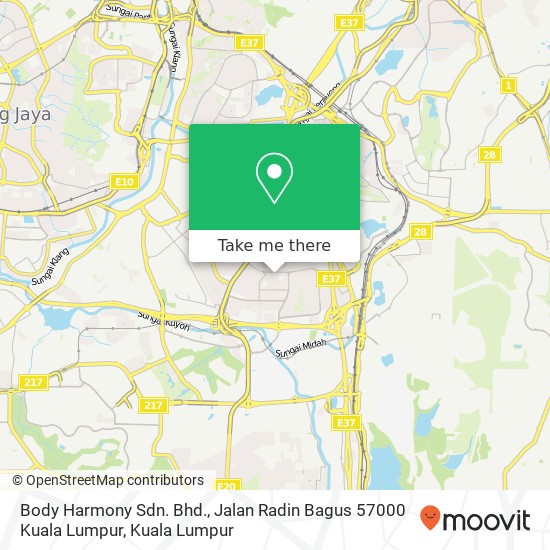 Peta Body Harmony Sdn. Bhd., Jalan Radin Bagus 57000 Kuala Lumpur