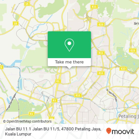 Jalan BU 11 1 Jalan BU 11 / 5, 47800 Petaling Jaya map