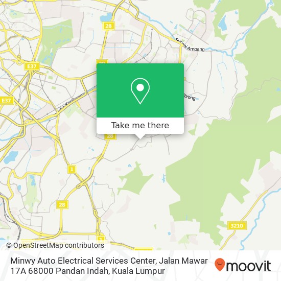 Minwy Auto Electrical Services Center, Jalan Mawar 17A 68000 Pandan Indah map