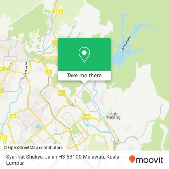 Peta Syarikat Shakya, Jalan H3 53100 Melawati