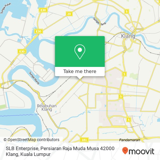 Peta SLB Enterprise, Persiaran Raja Muda Musa 42000 Klang