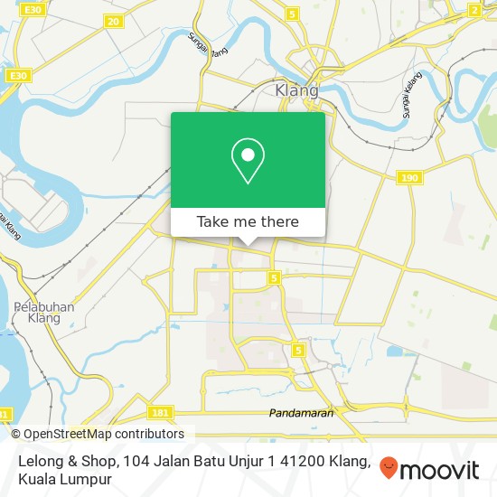 Lelong & Shop, 104 Jalan Batu Unjur 1 41200 Klang map