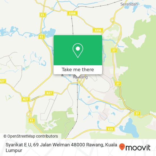 Peta Syarikat E U, 69 Jalan Welman 48000 Rawang