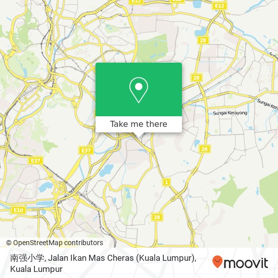 Peta 南强小学, Jalan Ikan Mas Cheras (Kuala Lumpur)