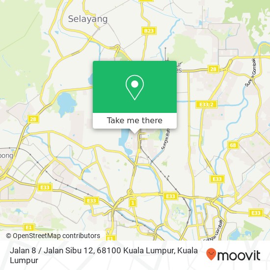 Jalan 8 / Jalan Sibu 12, 68100 Kuala Lumpur map