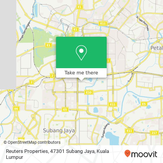 Reuters Properties, 47301 Subang Jaya map