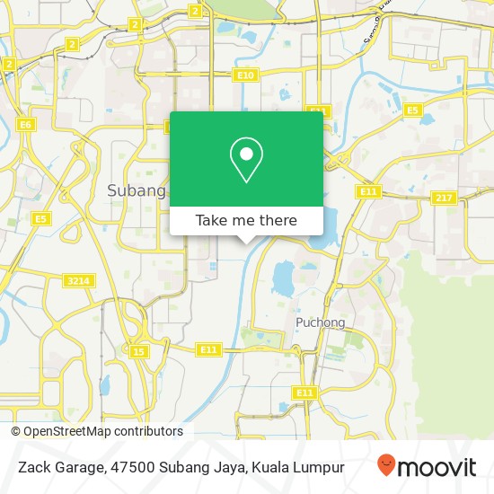 Peta Zack Garage, 47500 Subang Jaya