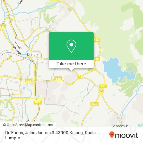 De'Focus, Jalan Jasmin 3 43000 Kajang map