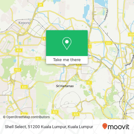 Shell Select, 51200 Kuala Lumpur map