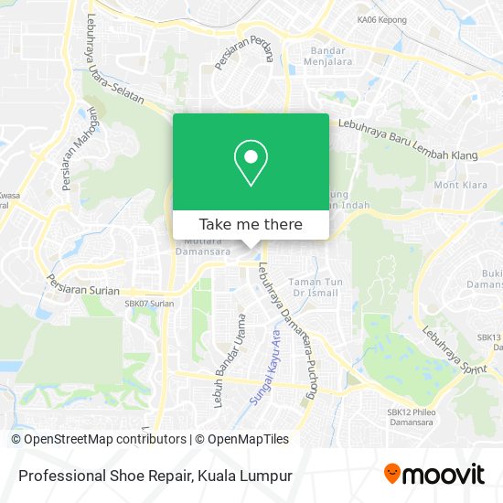 Professional Shoe Repair map