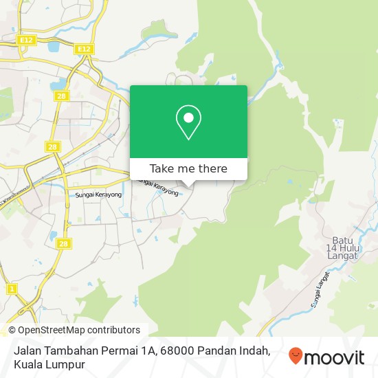 Jalan Tambahan Permai 1A, 68000 Pandan Indah map