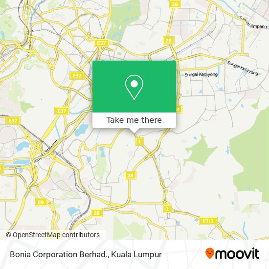 Bonia Corporation Berhad. map