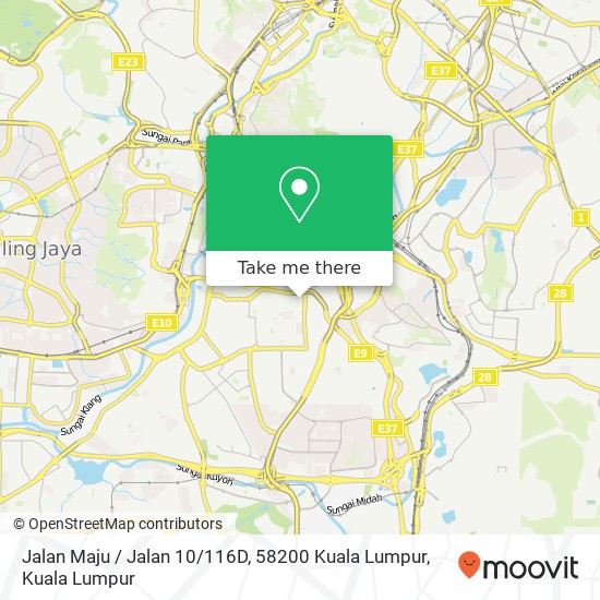 Peta Jalan Maju / Jalan 10 / 116D, 58200 Kuala Lumpur