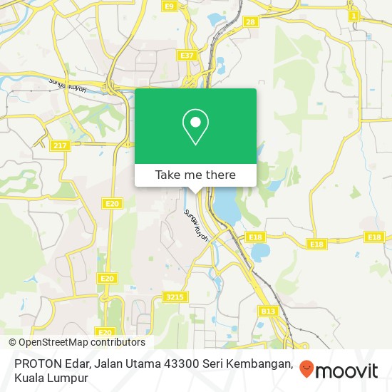 Peta PROTON Edar, Jalan Utama 43300 Seri Kembangan