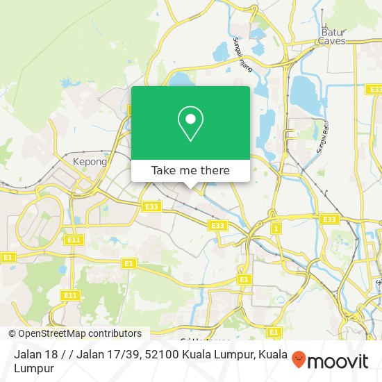 Jalan 18 / / Jalan 17 / 39, 52100 Kuala Lumpur map