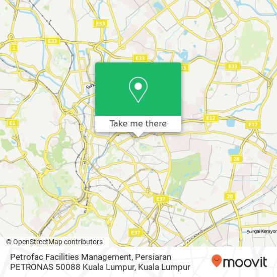 Petrofac Facilities Management, Persiaran PETRONAS 50088 Kuala Lumpur map