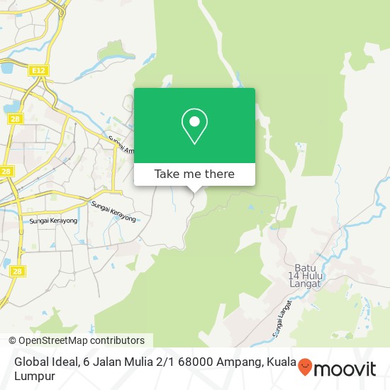 Global Ideal, 6 Jalan Mulia 2 / 1 68000 Ampang map