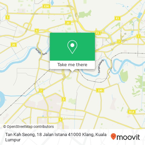 Peta Tan Kah Seong, 18 Jalan Istana 41000 Klang