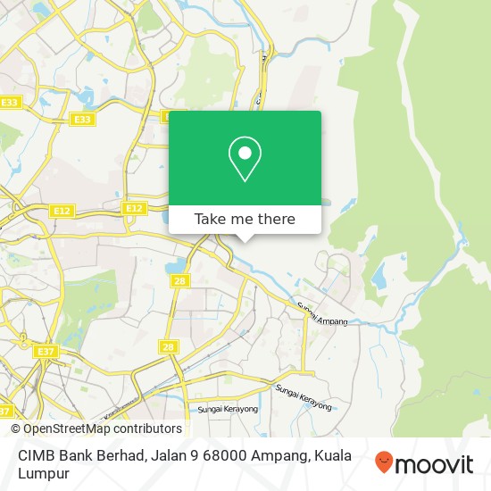 CIMB Bank Berhad, Jalan 9 68000 Ampang map