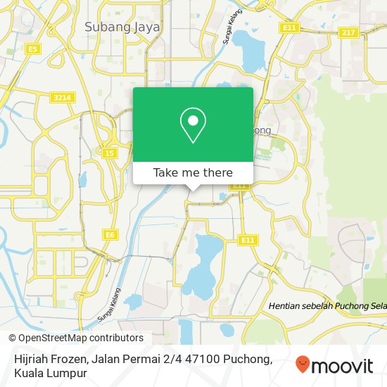 Peta Hijriah Frozen, Jalan Permai 2 / 4 47100 Puchong