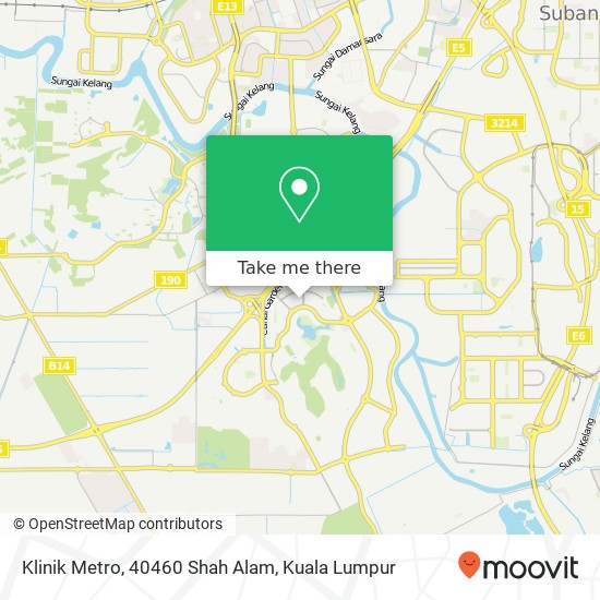 Klinik Metro, 40460 Shah Alam map