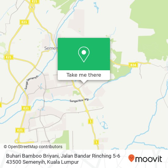 Buhari Bamboo Briyani, Jalan Bandar Rinching 5-6 43500 Semenyih map