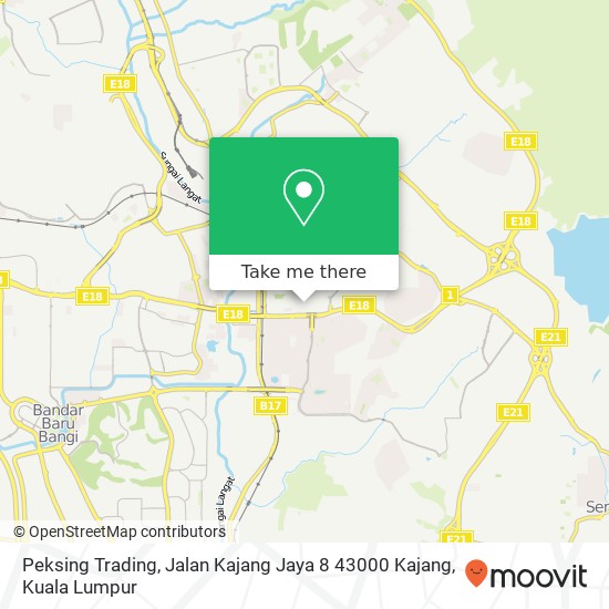 Peksing Trading, Jalan Kajang Jaya 8 43000 Kajang map