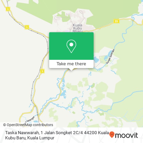 Peta Taska Nawwarah, 1 Jalan Songket 2C / 4 44200 Kuala Kubu Baru