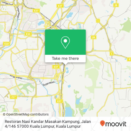 Peta Restoran Nasi Kandar Masakan Kampung, Jalan 4 / 146 57000 Kuala Lumpur