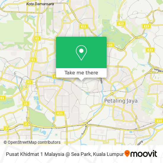 Pusat Khidmat 1 Malaysia @ Sea Park map