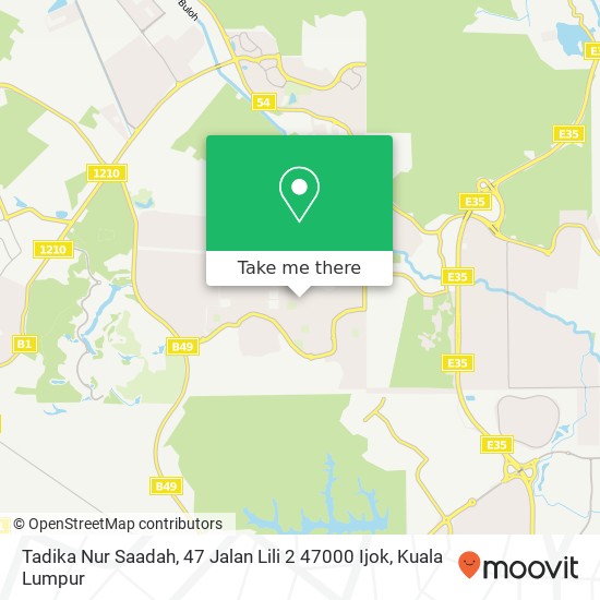 Tadika Nur Saadah, 47 Jalan Lili 2 47000 Ijok map