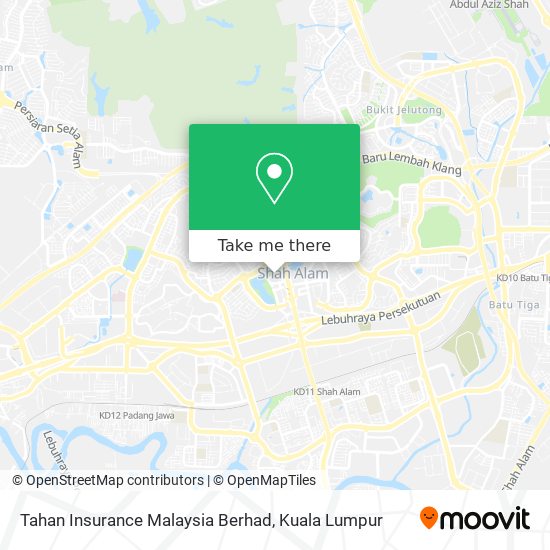 Tahan Insurance Malaysia Berhad map