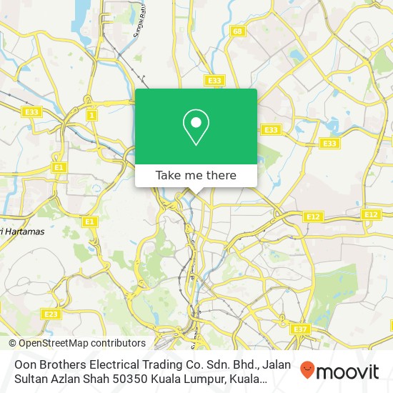 Oon Brothers Electrical Trading Co. Sdn. Bhd., Jalan Sultan Azlan Shah 50350 Kuala Lumpur map