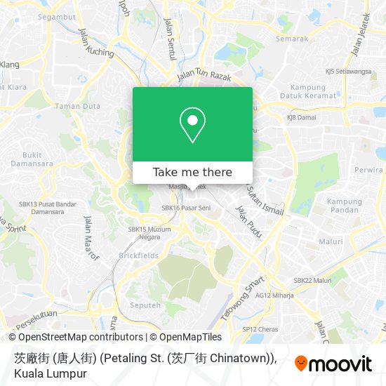 茨廠街 (唐人街) (Petaling St. (茨厂街 Chinatown)) map