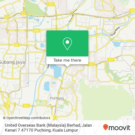 United Overseas Bank (Malaysia) Berhad, Jalan Kenari 7 47170 Puchong map